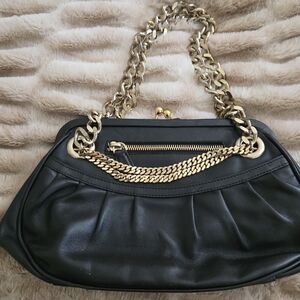 ✨ Chic Black Leather Chain Shoulder Bag ✨